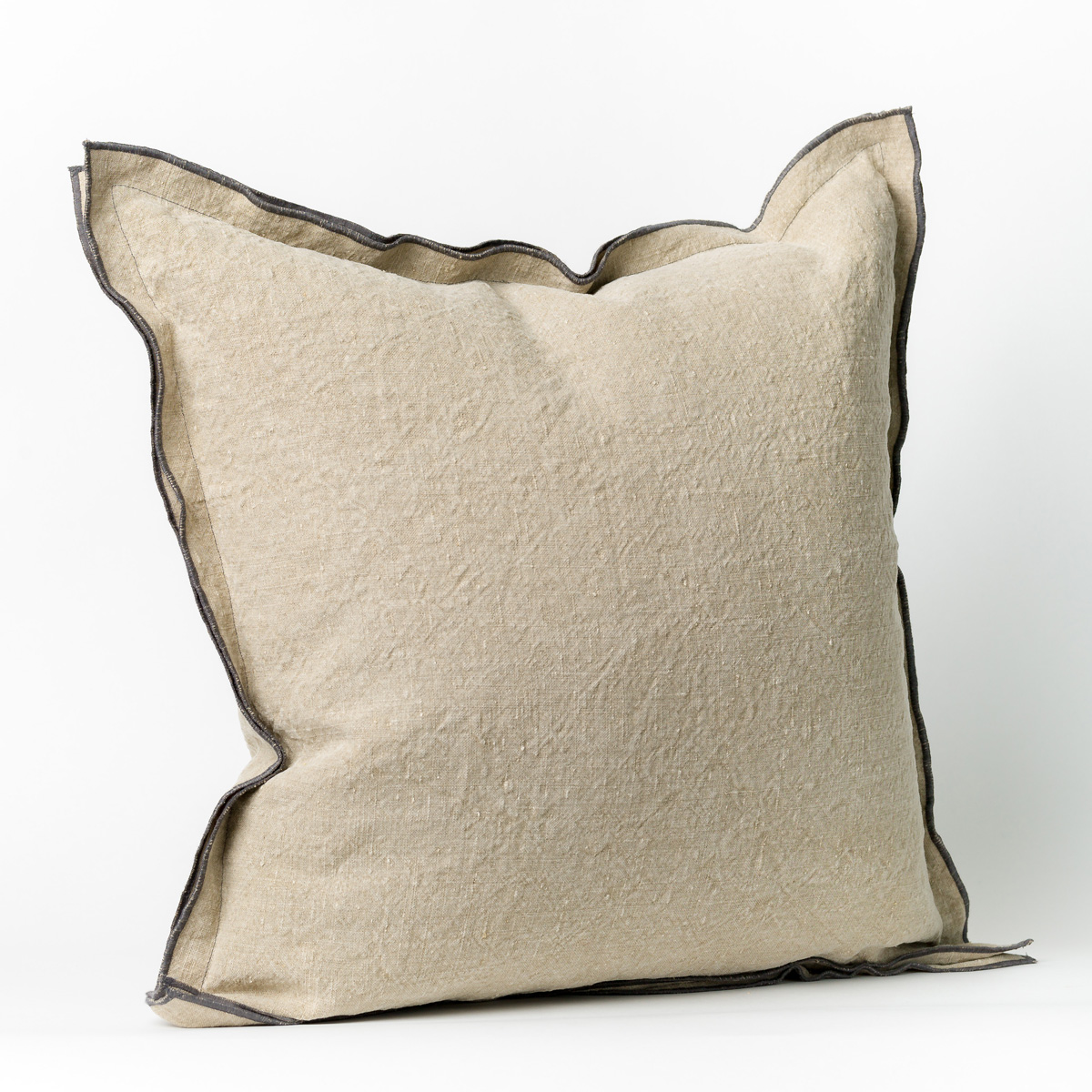 Flour Sack Flange Square Pillow Adelene Simple Cloth